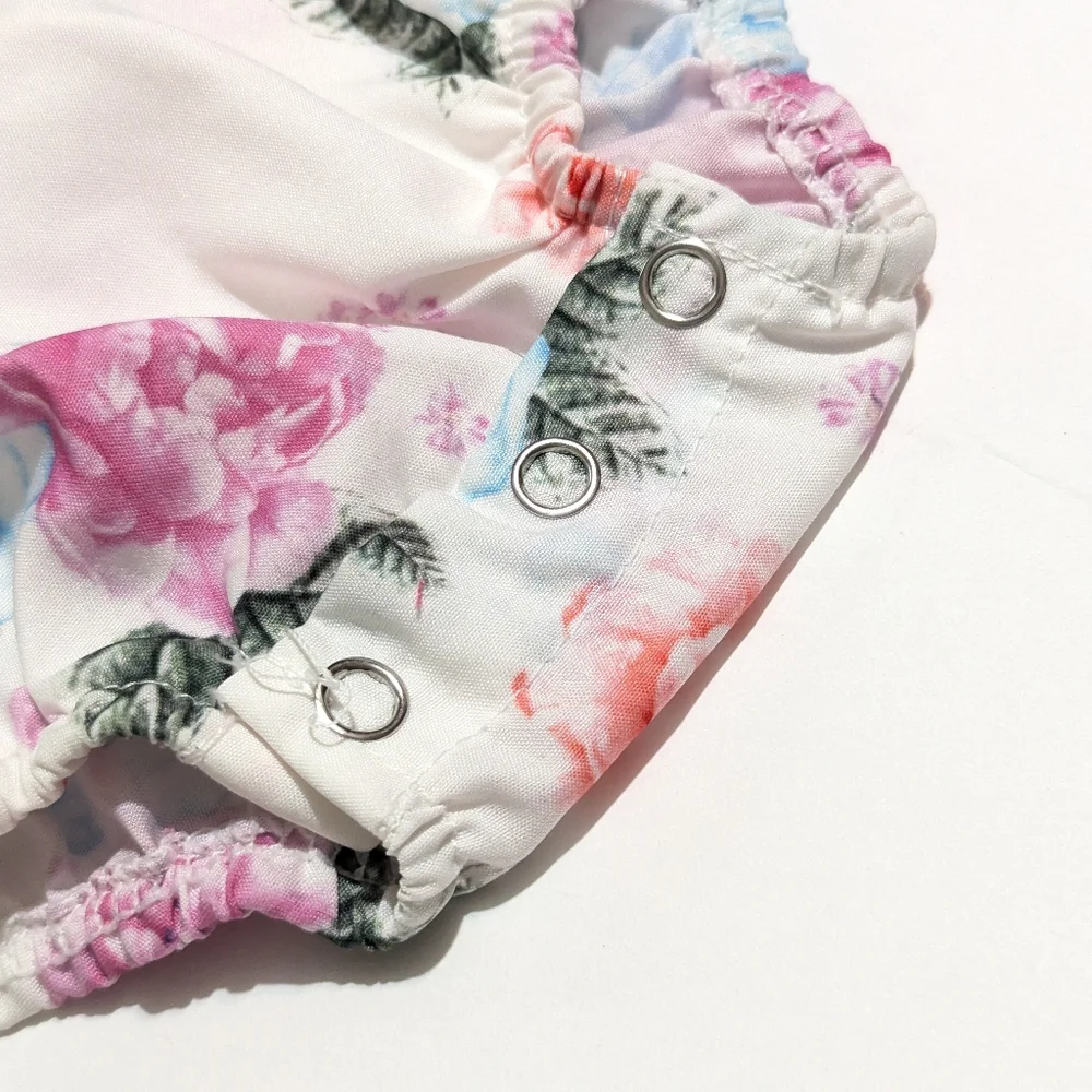 Harper Liz Floral Ruffled Baby Girls Romper Size: 6mo